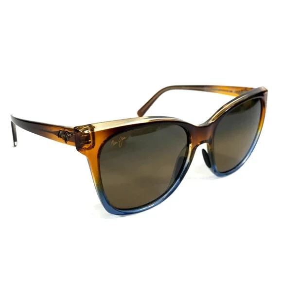 Maui Jim Sunglasses MJ793-18B ALEKONA Caramel Blue Frame with HCL Bronze Lenses - Picture 3 of 13